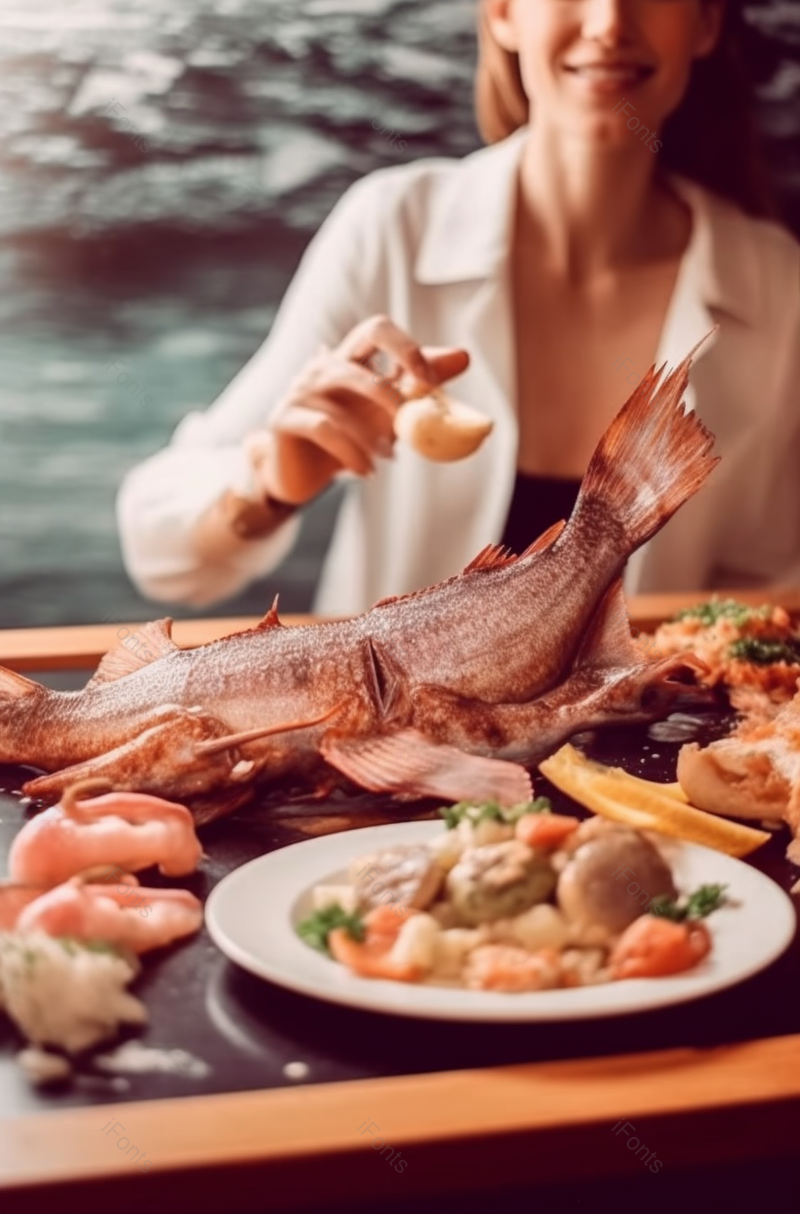 开心高兴微笑的女人在餐馆吃饭,高清,摄影图,摄影图片,图片大全,摄影图免费下载